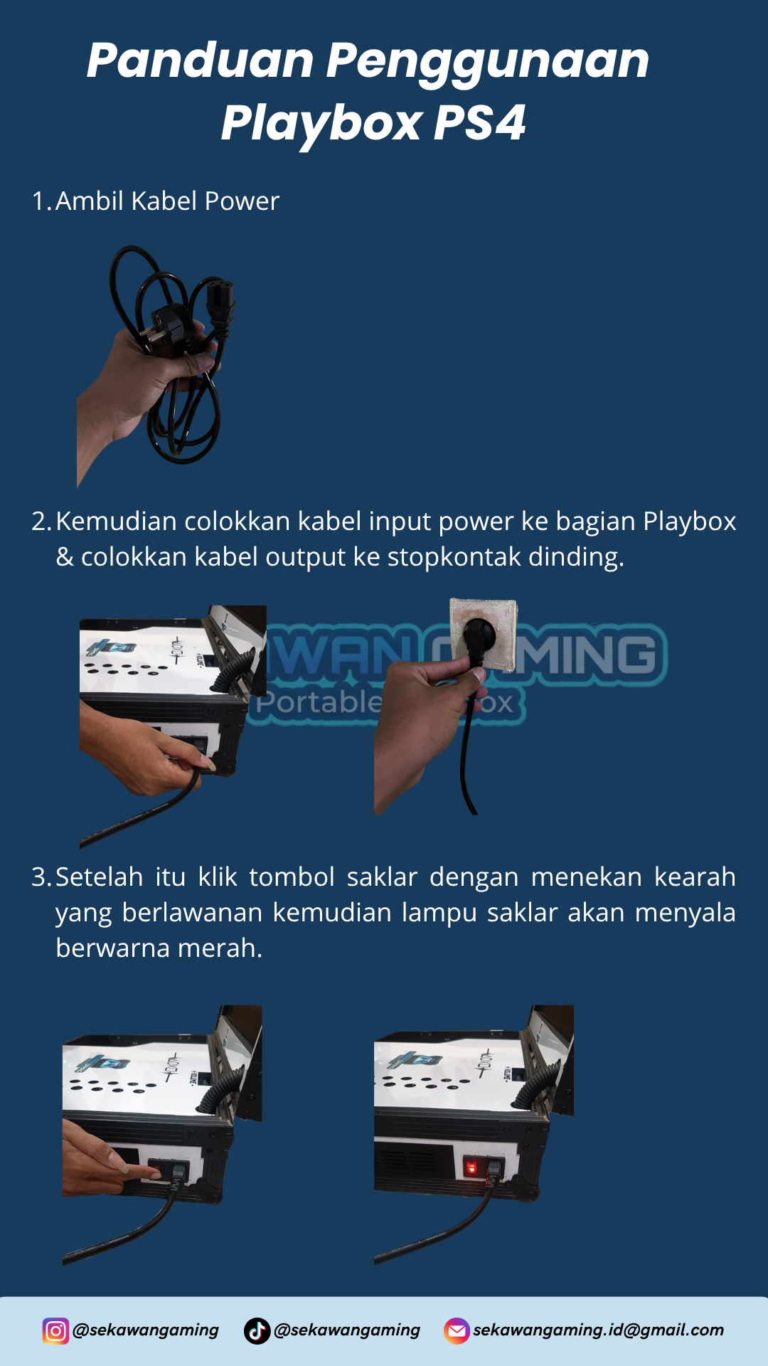 Panduan Kabel dan Saklar Power Playbox