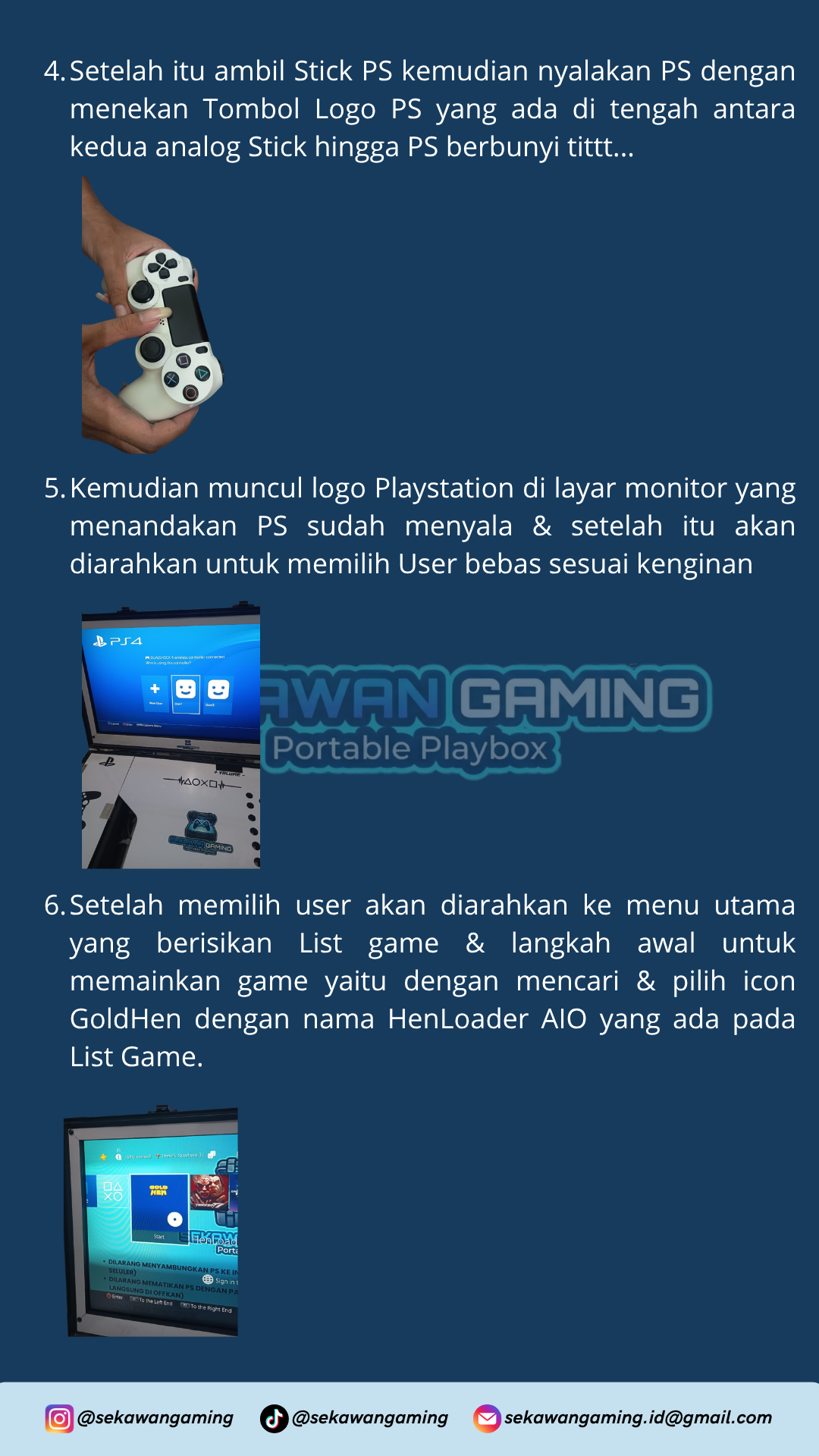 Panduan Nyalakan Stik dan HenLoader Playbox