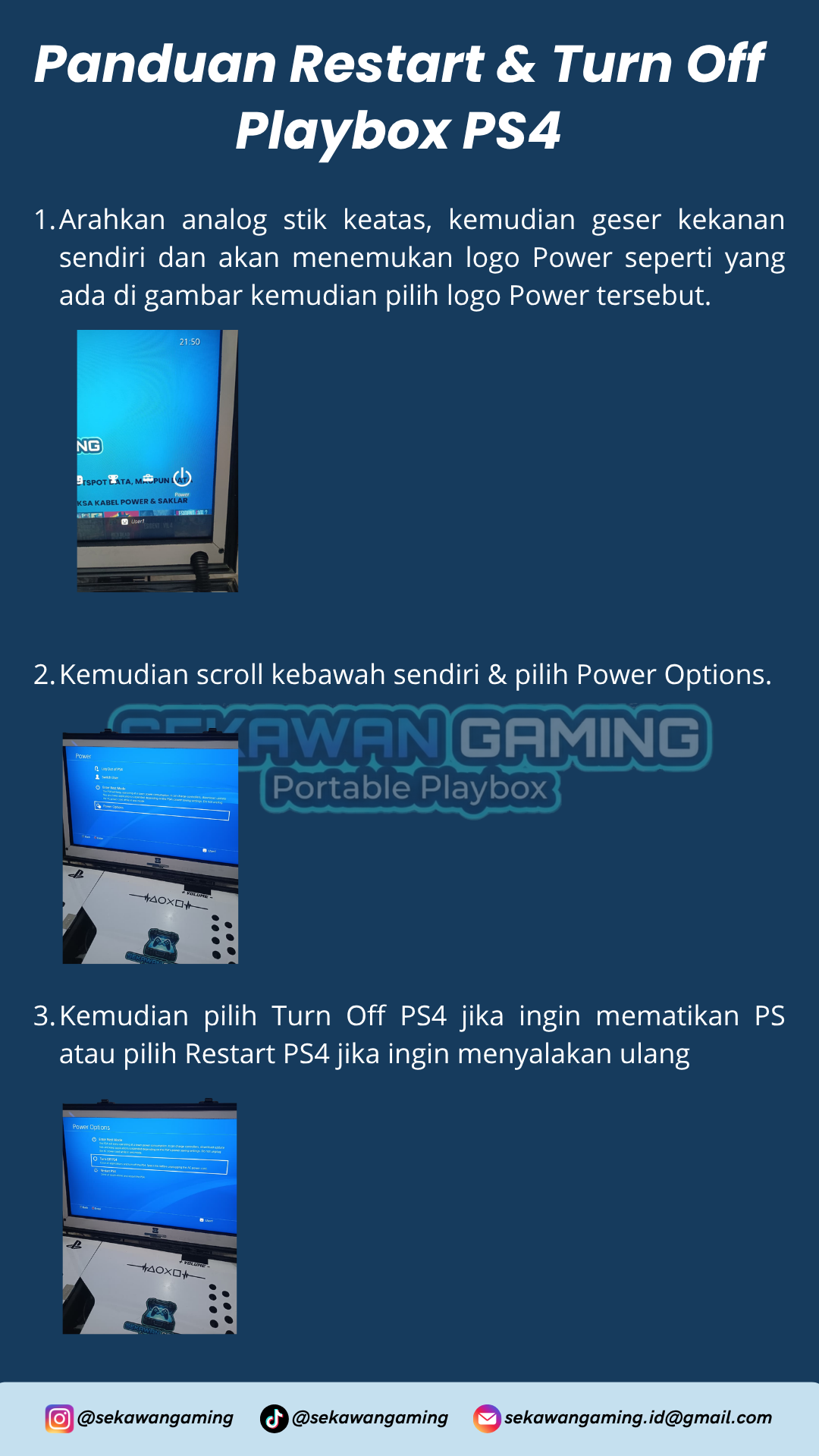 Panduan Menu Power Options PS4